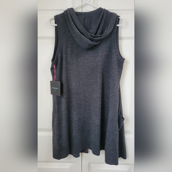 Cynthia Rowley merino hooded sweater vest - Picture 2 of 5